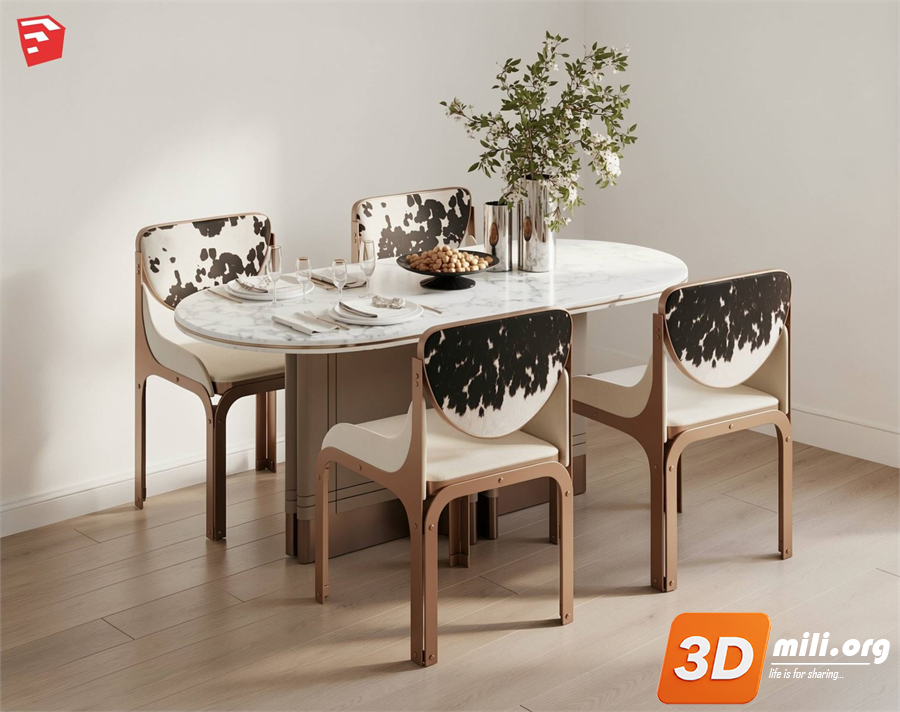 Dining Table Set Skp Files